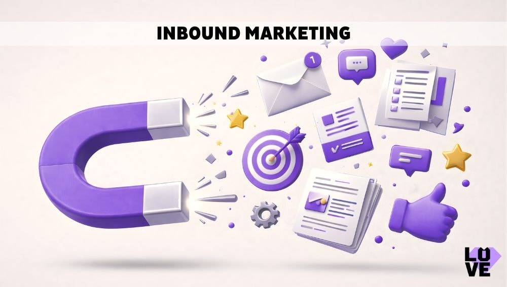 Visualisierung von Inbound-Marketing für langfristige Kundenbindung.